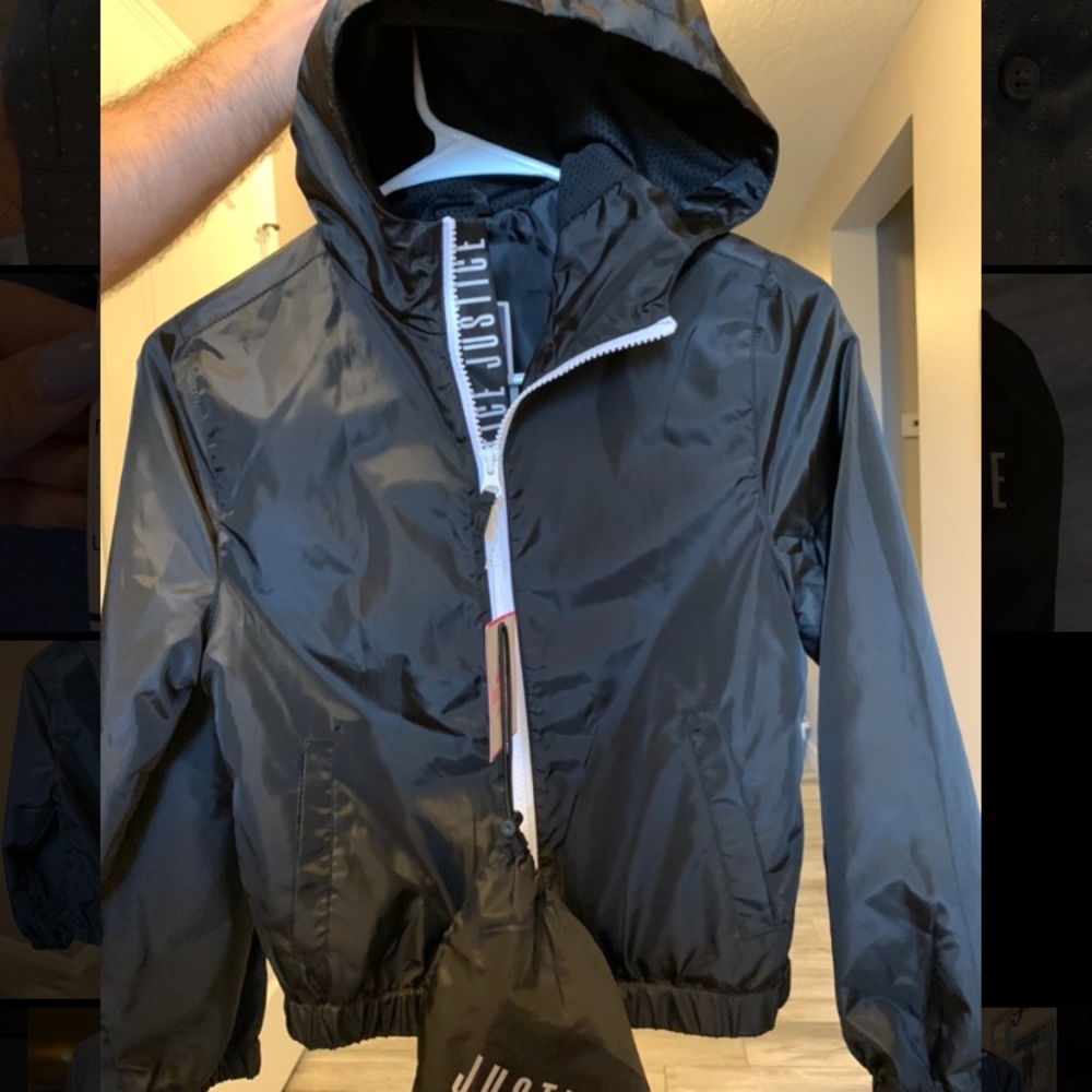 Girls Justice windbreaker zip up jacket